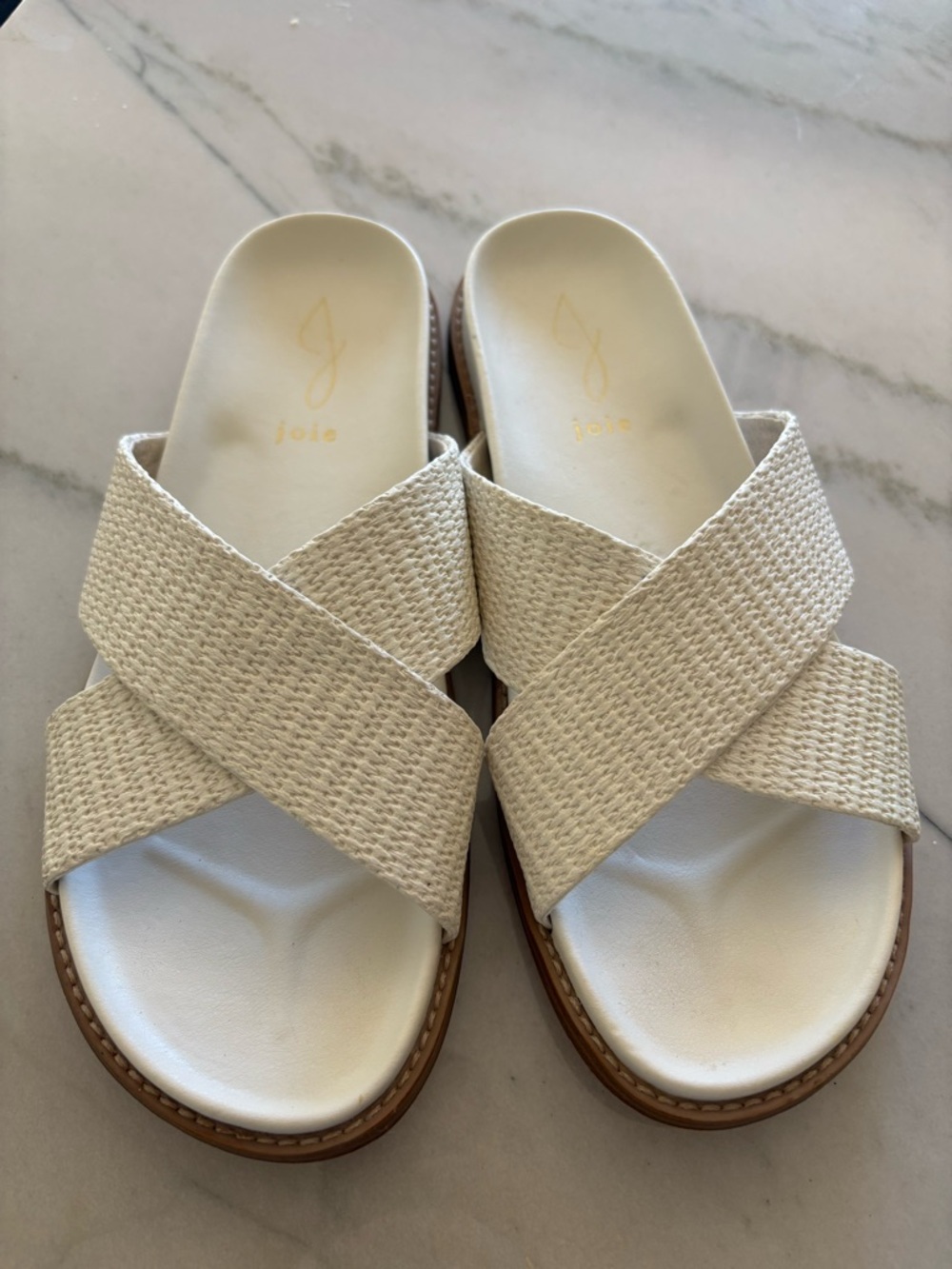 JOIE Nell Summer Woven Comfort Cross Vacation Resort Sandal Size 9